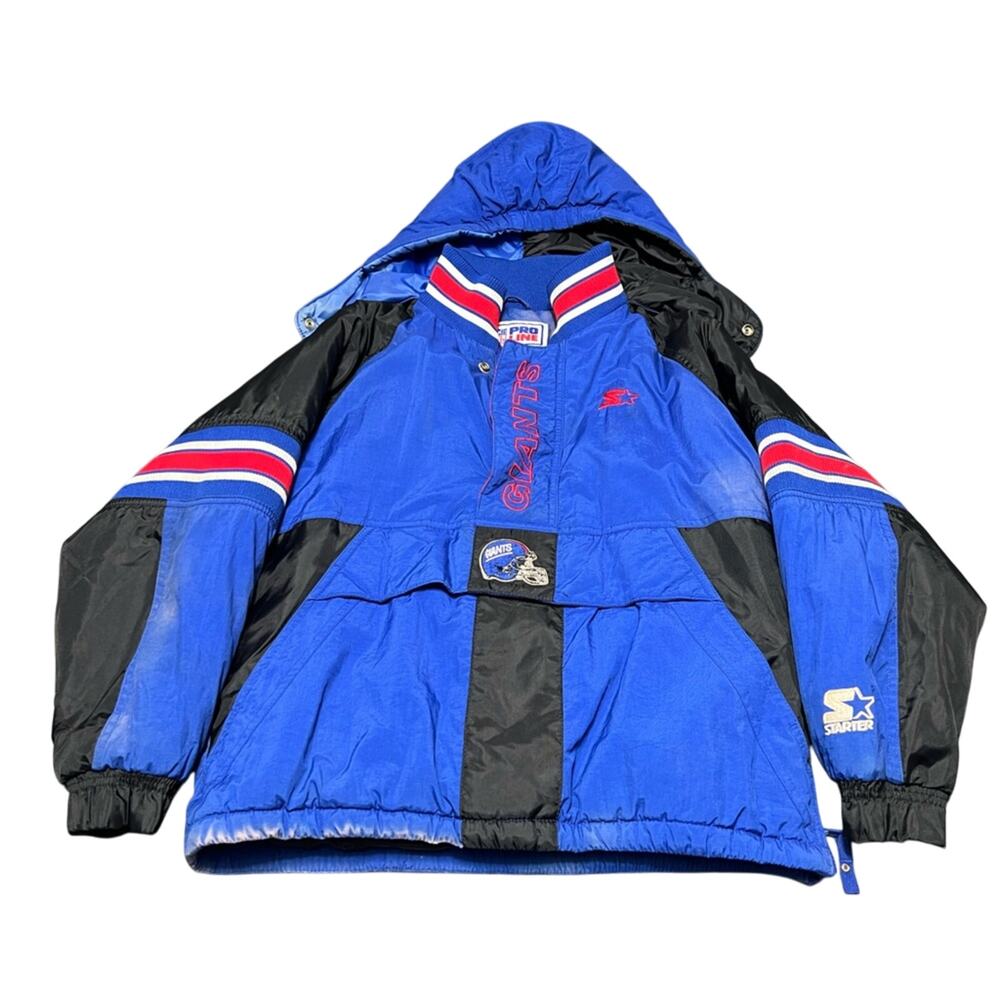 Vintage Starter New York Giants Half Zip Jacket Proline MEDIUM NFL Football